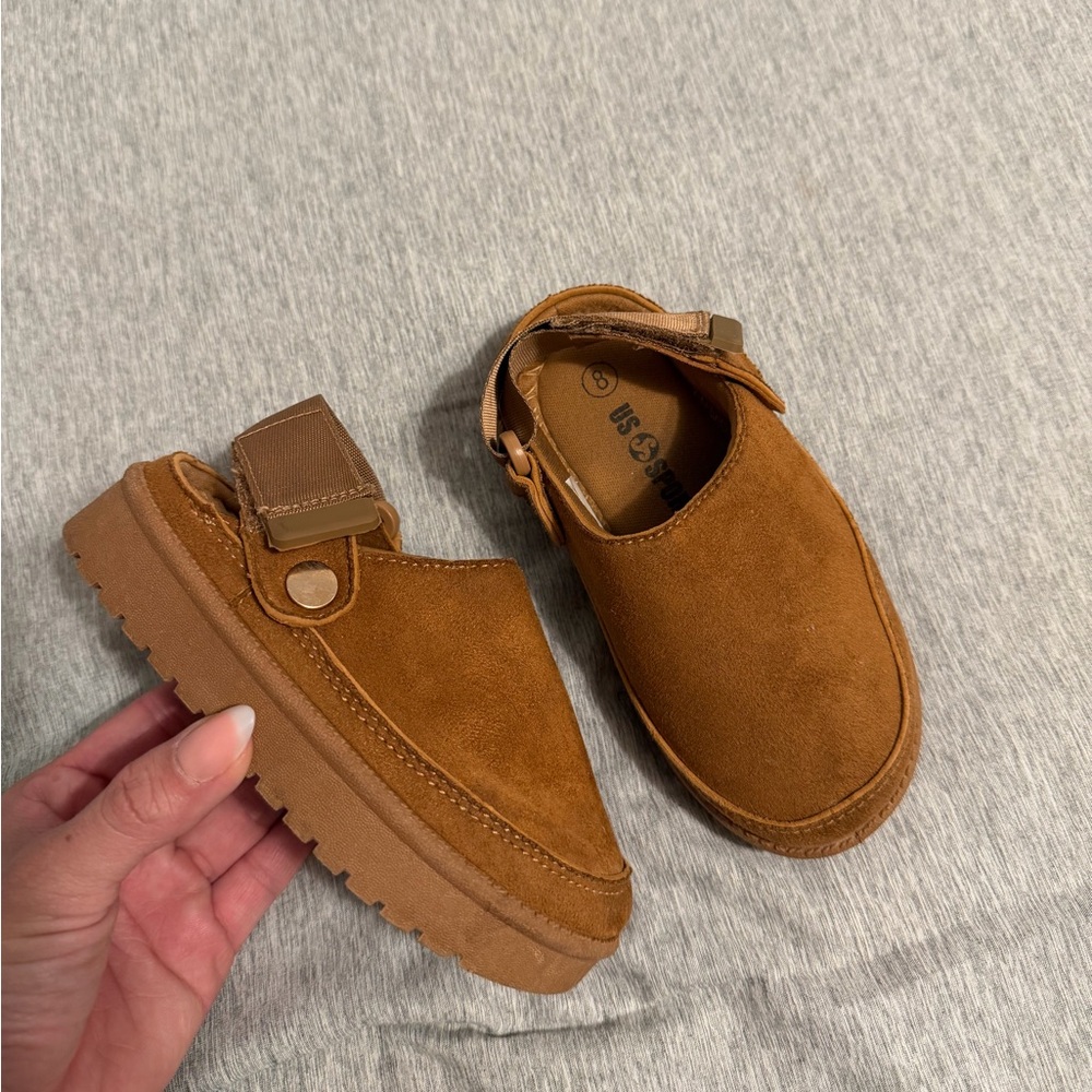 Brown Suede Kids Shoes